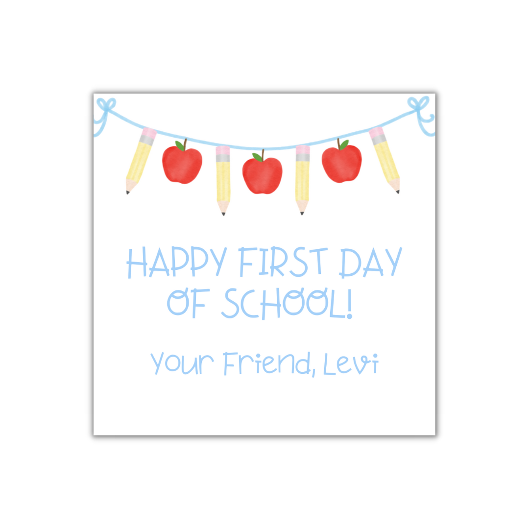 Blue Pencil Garland - Printable Back to School Gift Tag | Ryan Harper ...