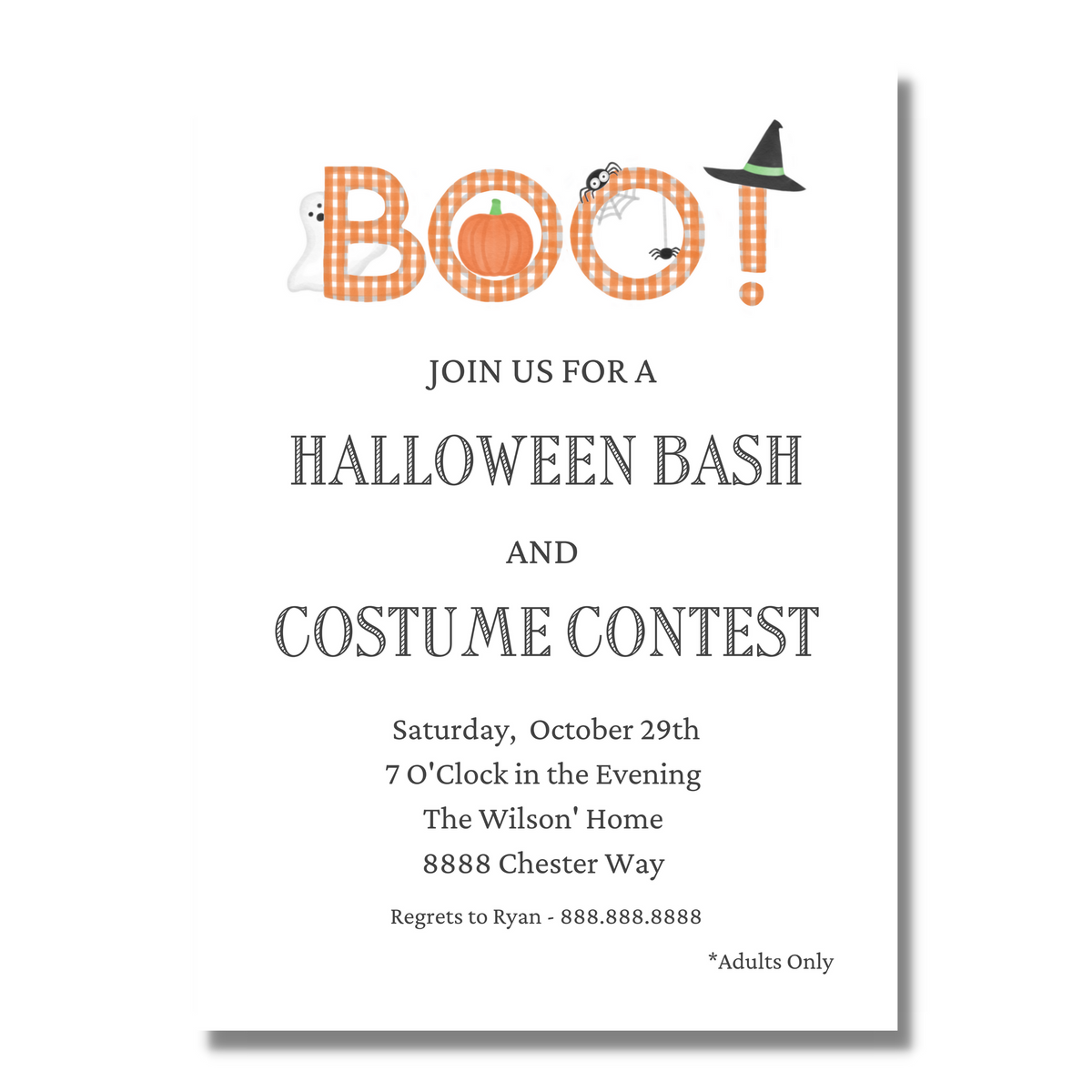 Boo! - Party Invitation | Ryan Harper Designs