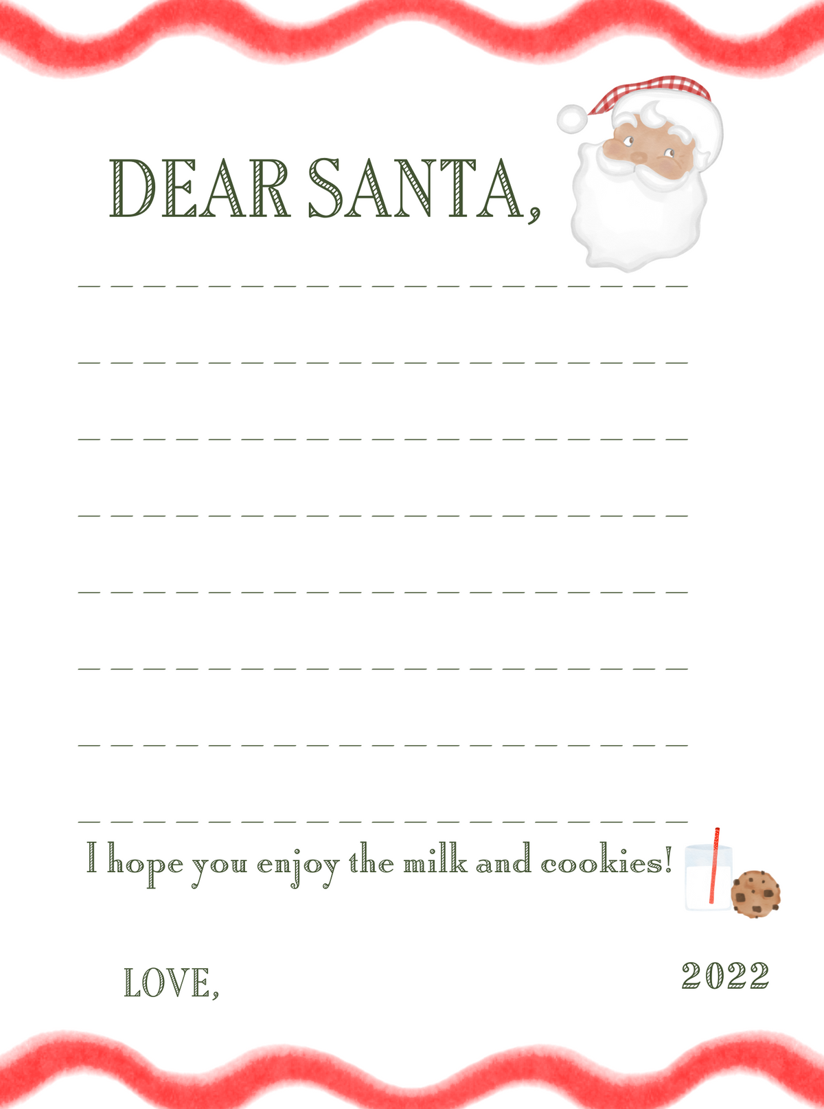 Harper Santa Note Red 2 - Santa Letter | Ryan Harper Designs