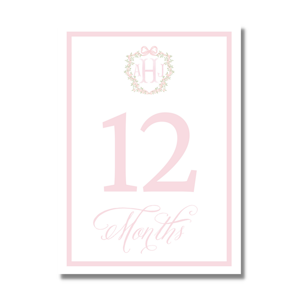 Floral Crest Milestone Cards